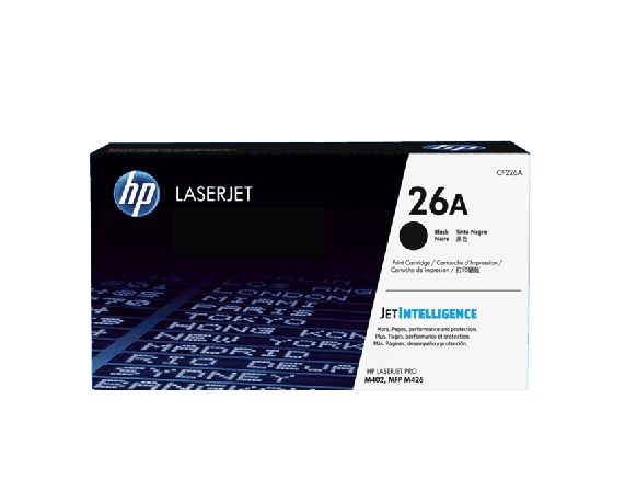 HP 26A Black Original LaserJet Toner Cartridge, CF226A